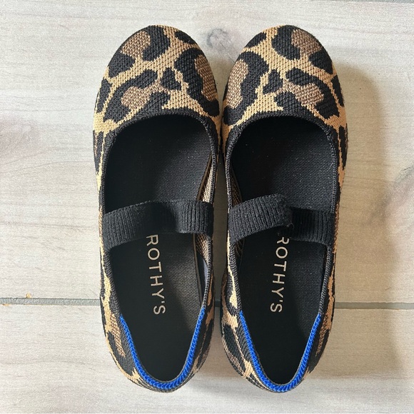 Rothy's Other - Rothy's Leopard Print Mary Jane Slip On Shoes in Amber Cat